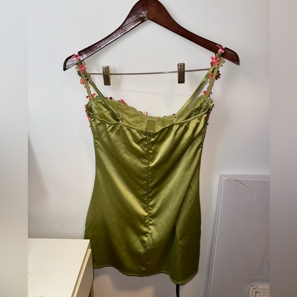 Floral Embroidery Solid Color Cami Dress - Picture 6 of 11